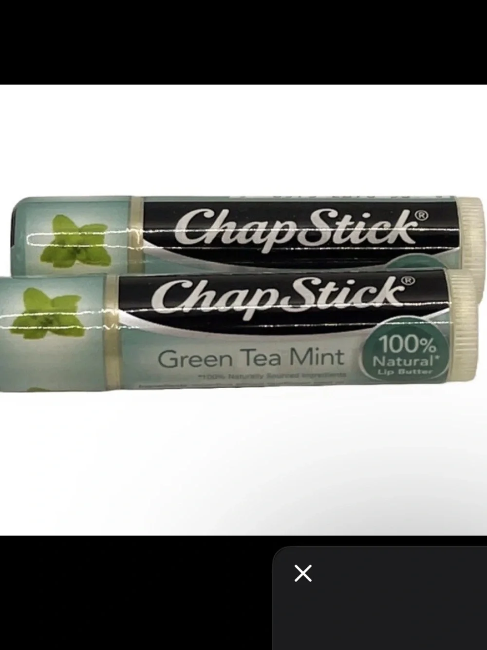 Chapstick Lot Of 2 Green Tea Mint Lip Butter New And Sealed 0.15 OZ Tubes Each. - Picture 1 of 1